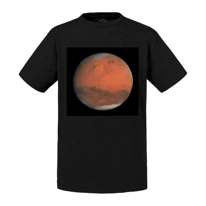 T-shirt Enfant Noir Planete Mars Astronomie Espace Etoile-0