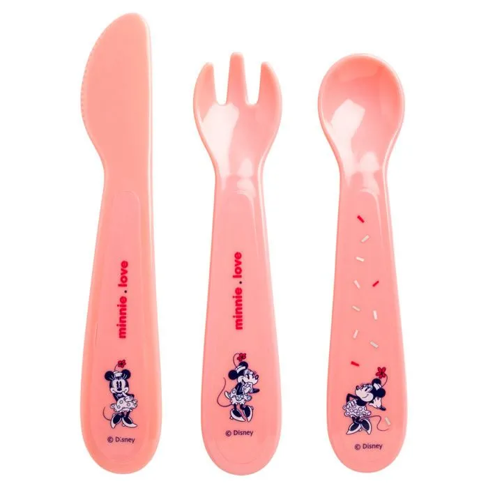 DISNEY Minnie Lot de couverts : fourchette, cuillère et couteau --1