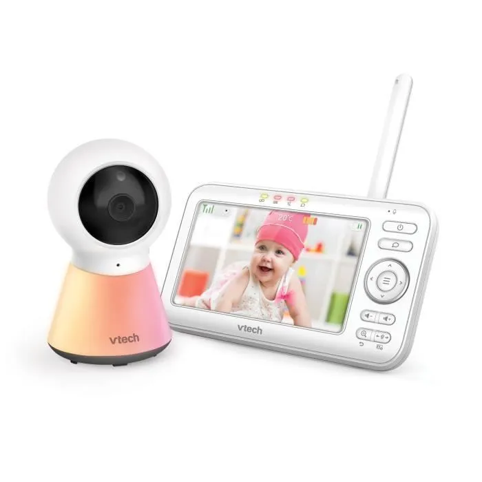 VTECH - Babyphone Vidéo Color Night Light (Écran 5 - Veilleuse) - BM5254-0