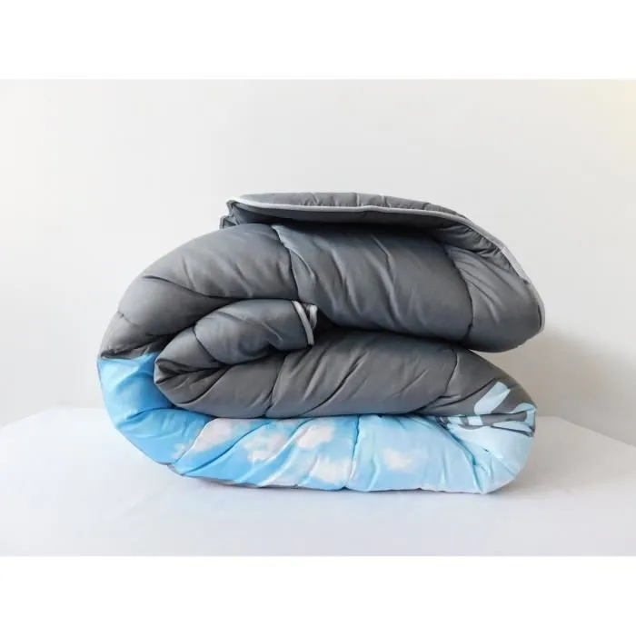 Couette Tempérée imprimée Dauphins - 2 personnes - MI SAISON - MORTREUX-1