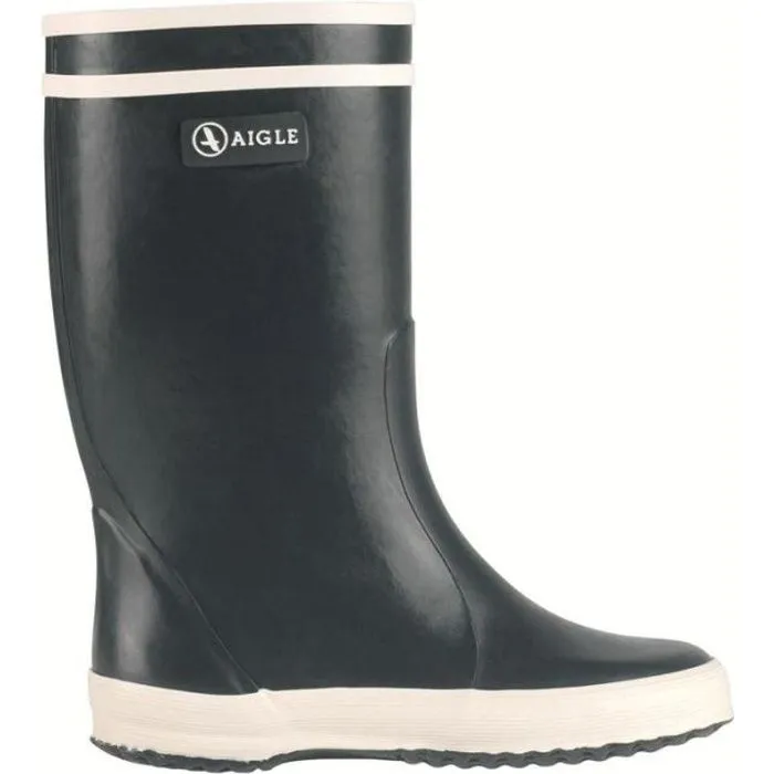 Bottes de pluie - AIGLE - Lolly Pop - Caoutchouc - Bleu - Bande réfléchissante-0