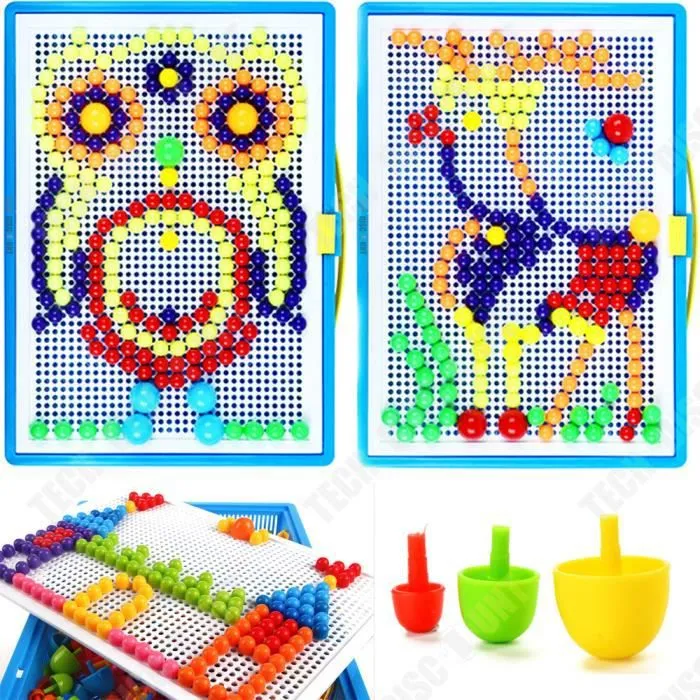 Puzzle à clous champignon TD® 294 pièces, plastique écologique, jouet éducatif à faire soi-même-2