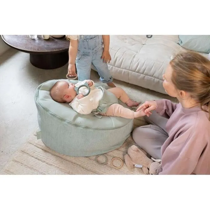 doomoo Transat bébé Seat'N Grow - Evolutif en Pouf Enfant - Dès la naissance jusqu'à 25kg, Vert-1