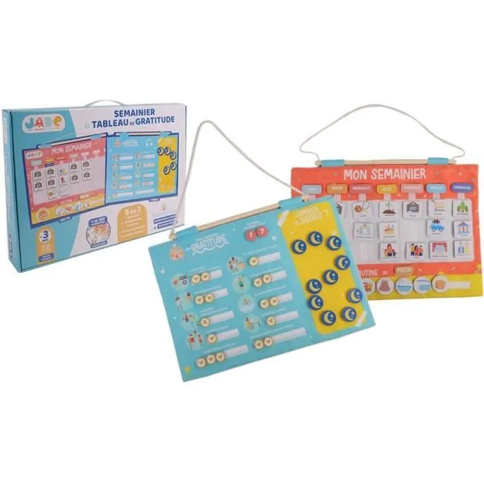 Calendrier Semainier Gratitude Pour Enfant - JADE - Montessori - Jeu Educatif - Humeur - Dodo - Jeu Pour Enfant - Desgin Français-5