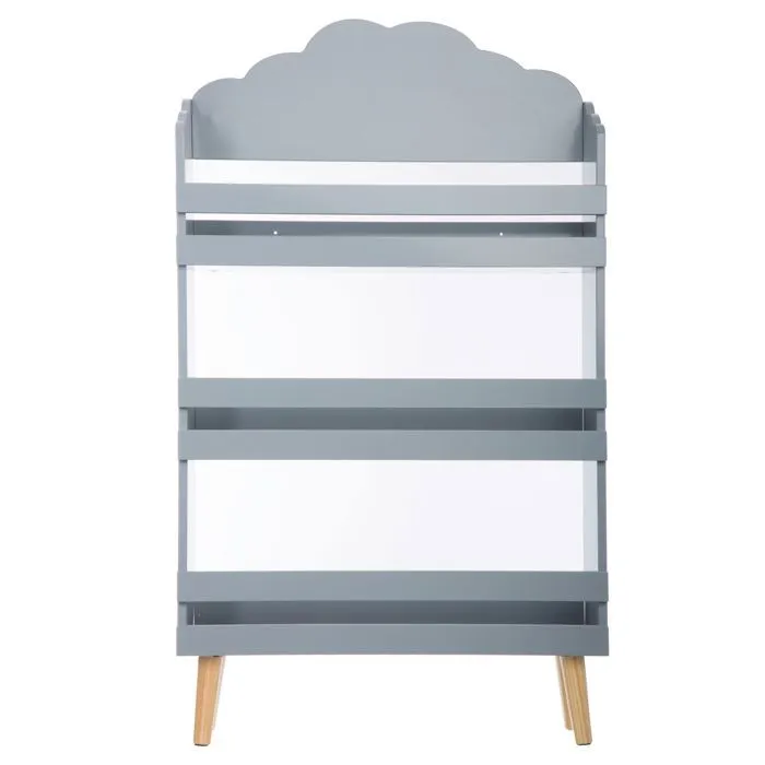 Atmosphera Kids - Bibliothèque enfant Nuage - 58 x H. 100 cm - Gris-1