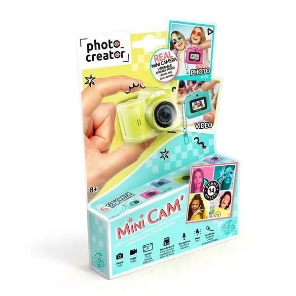 Canal Toys – Photo Creator – Appareil Photo et Vidéo Numérique Mini Cam’ – Pro - avec Porte-clé et Carte SD 1Go Incluse – CLK 062-3