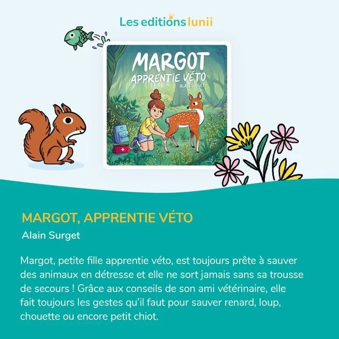 Livre audio interactif - Lunii - Coffret Margot, apprentie véto - 12 histoires - 1h45 d'écoute - Dès 7 ans-1