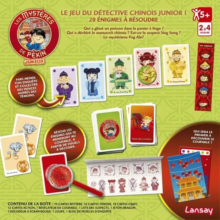 LANSAY - LES MYSTÈRES DE PÉKIN - Jeu de société - Version Junior - 2 à 4 joueurs - Dès 5 ans-3