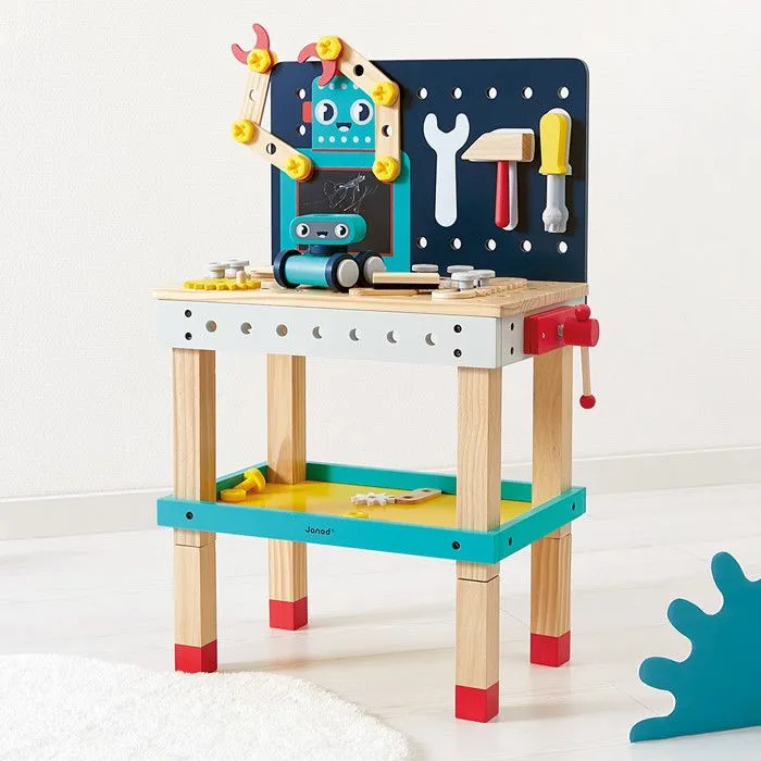 Établi Robot Brico'Kids - Jeu de Bricolage Enfant - 51 Accessoires + 3 Outils +1 Robot - Jeu d'Imitation - Dès 36 Mois-1
