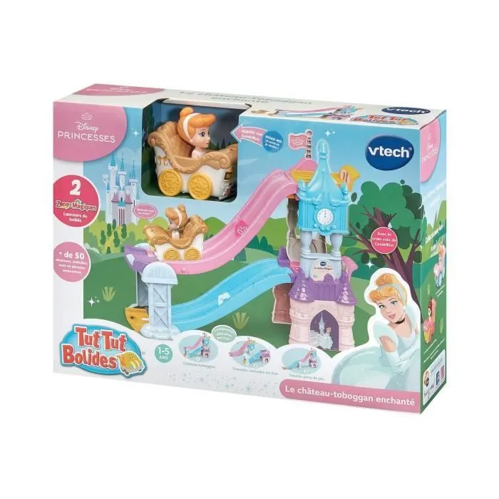 VTECH TUT TUT BOLIDES DISNEY PRINCESSES - CHÂTEAU - TOBOGGAN ENCHANTÉ (+ LE CARROSSE MARIAGE ENCHANTÉ DE CENDRILLON)-5