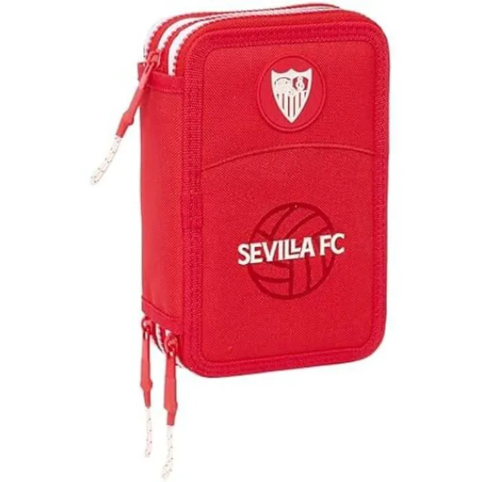 Trousse scolaire SAFTA - Sevilla FC - Confortable - 36 outils inclus - Enfant 5-14 ans-0
