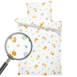 Housse de couette enfant 90 x 120 cm - parures de lit enfants taie oreiller 60x40 en coton Nounours Parure de lit bebe-0