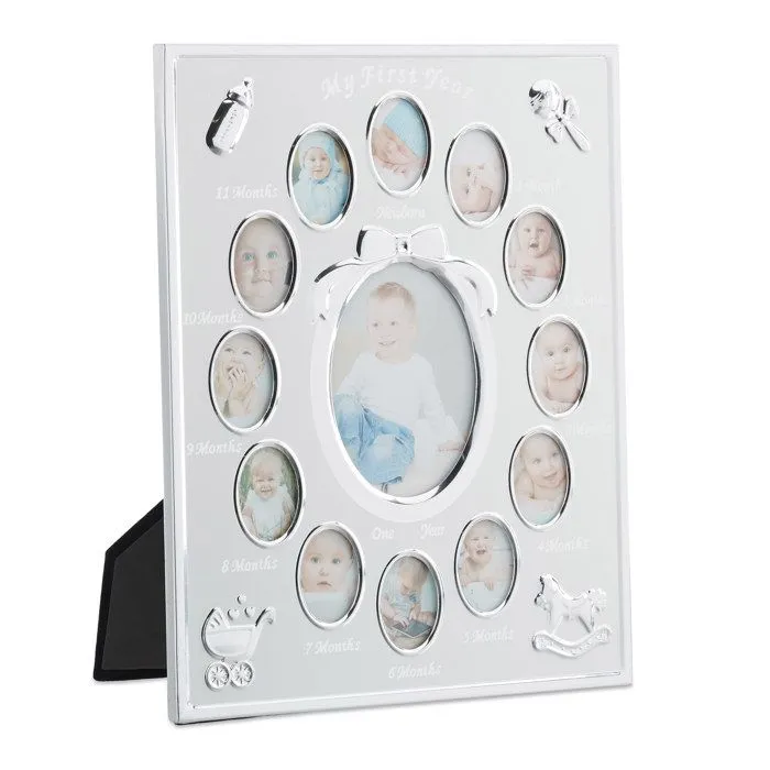 Coffret souvenirs Relaxdays - 1002424149 - Cadre pour photos bebe, aluminium, papier, 29 x 24 x 1 cm-0