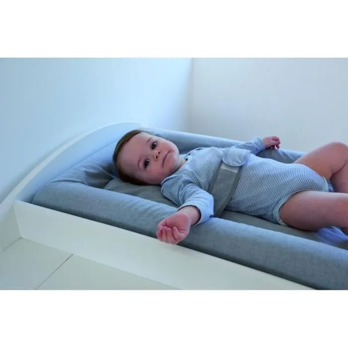 CANDIDE - Matelas À Langer Mat' Confort, Ceinture De Maintien, Facile à Nétoyer, Fabriqué En France, 70x50cm (Gris Chiné)-3