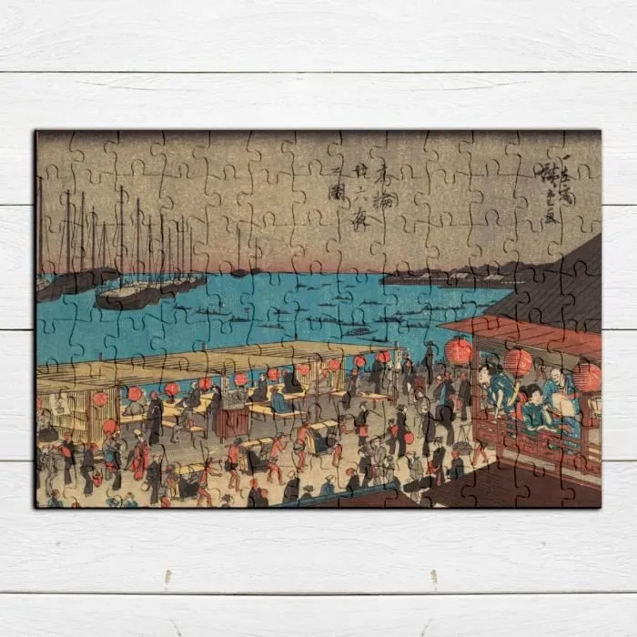 Puzzle Classique - FABULOUS - Estampe Japonaise 15 le Port - 100 Pièces - Adulte - Intérieur-3