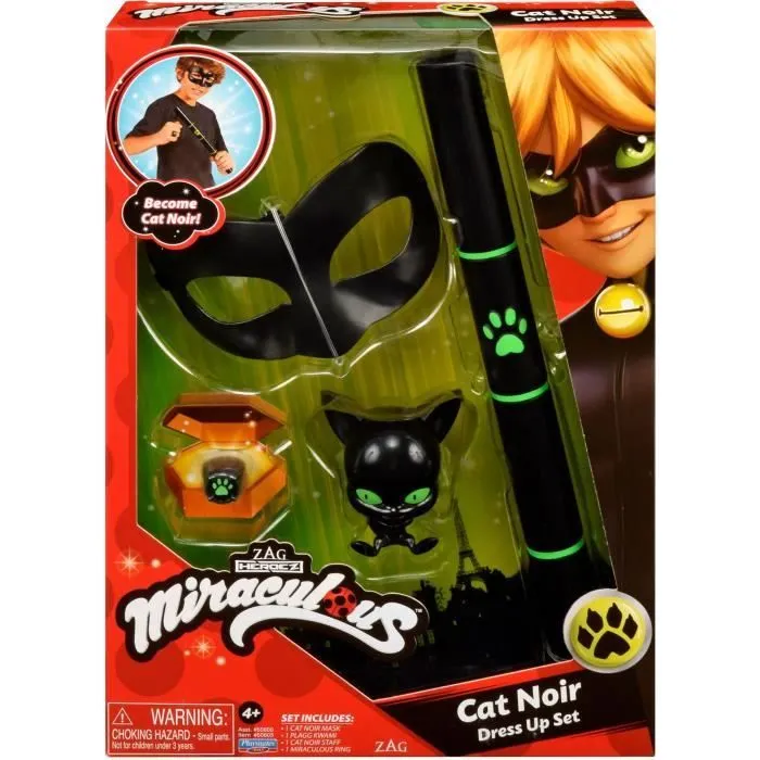 BANDAI - Miraculous Set de transformation - Chat Noir - Accessoire Magique - Bijou Magique - Kwami-3