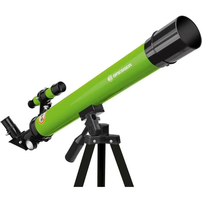 Lunette astronomique 45/600 AZ - BRESSER JUNIOR - Grossissement jusqu'à 100x - Trépied réglable en hauteur - vert-2
