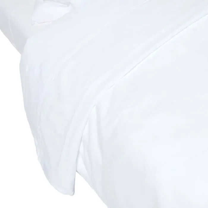 Drap plat en lin lavé Blanc – 178 x 255 cm-0