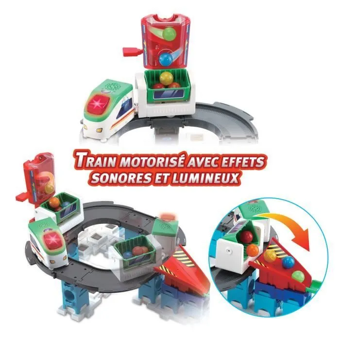 Circuit de billes VTECH MARBLE RUSH - SUPER SKY TOWER SET XL300E - 143 pièces - Pour enfants de 4 ans et plus-4