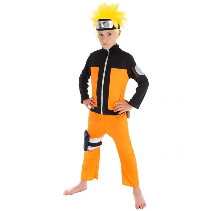 DÉGUISEMENT NARUTO GARÇON 9/10 ANS Orange, Cuivre, Mandarine-2