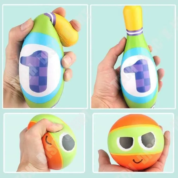 Jeu de Quilles - TD® - Set 10 Quilles + 2 Boules - Mousse Souple - Pour Enfants 3 Ans - Extérieur-1