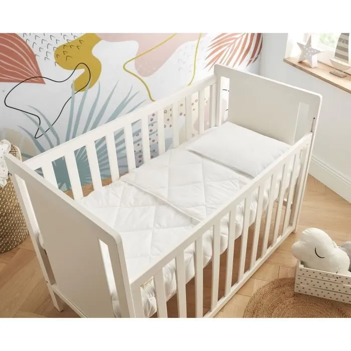 Couette - 100x140cm - MON P'TIT DODO - Chaude - 100% Polyester Fibre creuse siliconée - 1 personne - Blanc-1