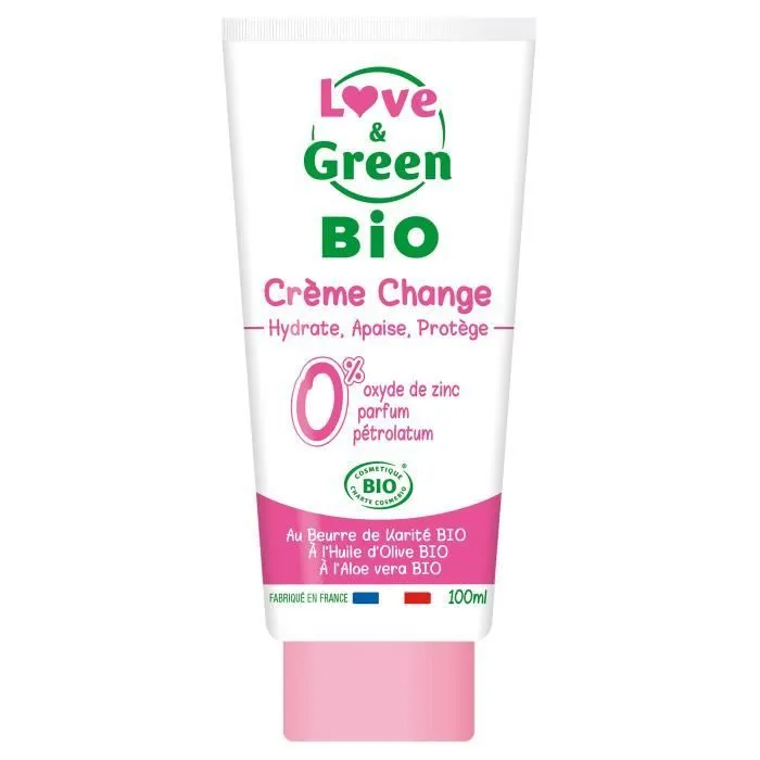 LOVE & GREEN Crème Change Bio sans oxyde de zinc - 100 ml-1
