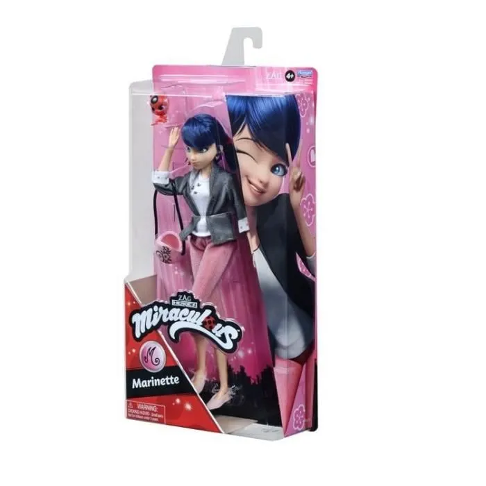 Set Miraculous : Coccinelle et le Chat Noir Poupée Marinette / Ladybug-1