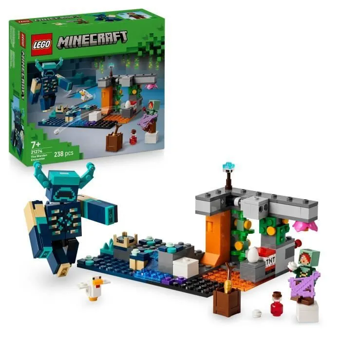 LEGO Minecraft 21274 La Rencontre Avec Le Warden - Jouet Collector Pour Garçon Dès 7 Ans-0