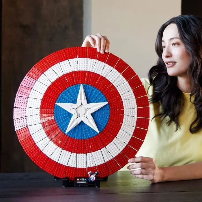 LEGO® Marvel 76262 Le Bouclier de Captain America, Maquette Avengers pour Adultes avec Marteau de Thor-4