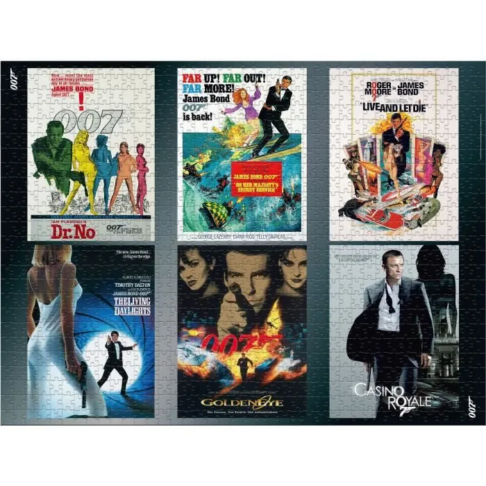 Puzzle James Bond Acteurs Iconiques 1000 pièces - Winning Moves-1