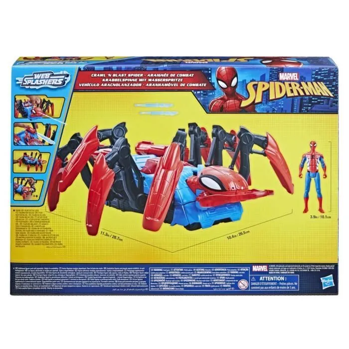 Figurine Spider-Man Véhicule Araignée de combat - Lance de l'eau et des projectiles - Dès 4 ans - HASBRO, Marvel-3