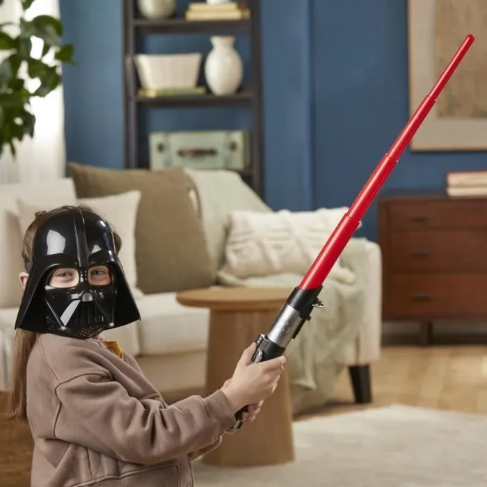 Pack Côté obscur Dark Vador, sabre laser rouge, masque Dark Vador et figurine de 15 cm, accessoire, dès 4 ans, Star Wars-4