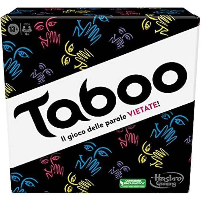 Hasbro Gaming Jeu de tabou Classique, Jeu de fête, Jeu de Mots pour Adultes et Adolescents, Jeu de devinettes pour 4 Joueurs et-0