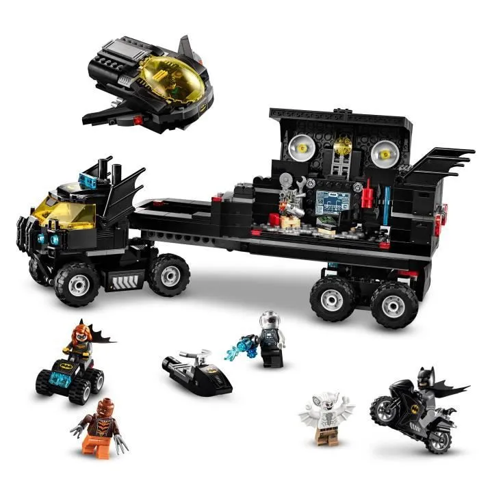 LEGO® Super Heroes 76160 La base mobile de Batman Figurine avec Avion, Moto Camion Jouet pour Fille et Garçon de 8 ans et plus-1