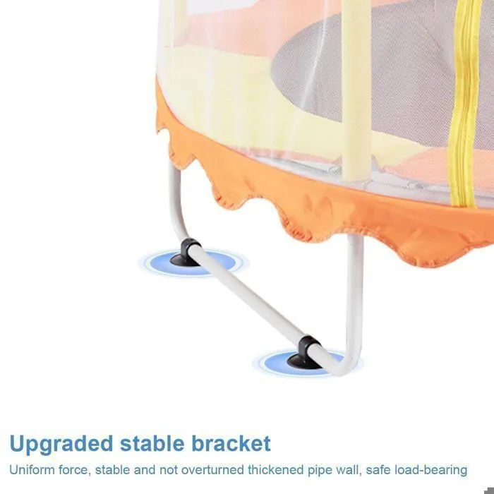 Trampoline - FOXSPORT - 150 cm - Orange - Filet de protection - Charge 150 kg-5