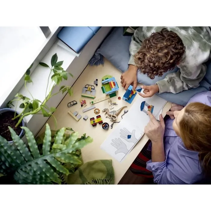 LEGO® Jurassic Park 76957 L'Évasion du Vélociraptor, Jouet avec Dinosaure et Voiture-3