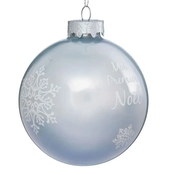 Boule de Noël - JJA - Mon Premier Noël - Verre - 80 mm - Bonhomme de neige-1