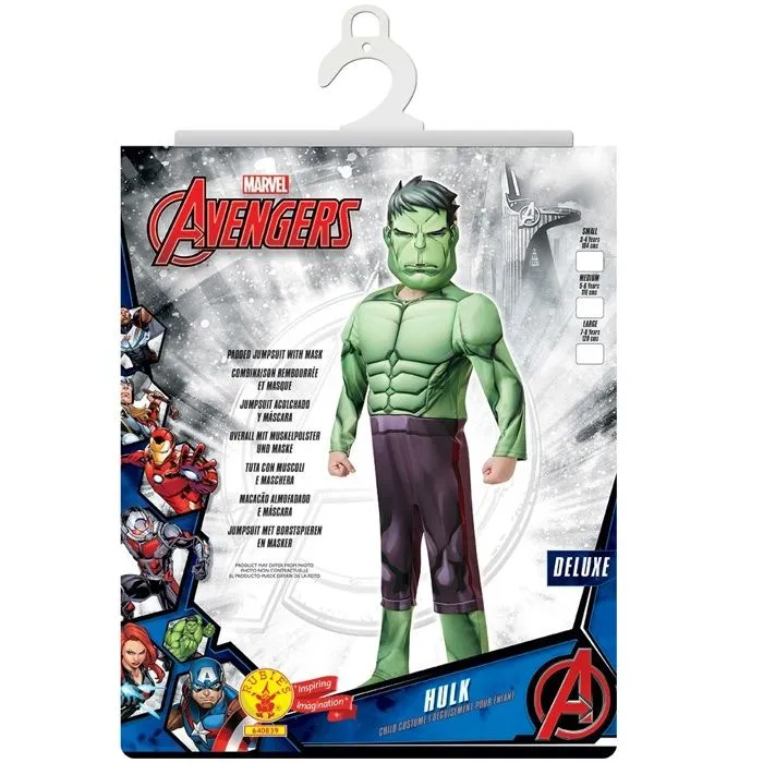 DÉGUISEMENT LUXE HULK REMBOURRÉ GARÇON 7/8 ANS Vert, Anis, Menthe, Eau-3