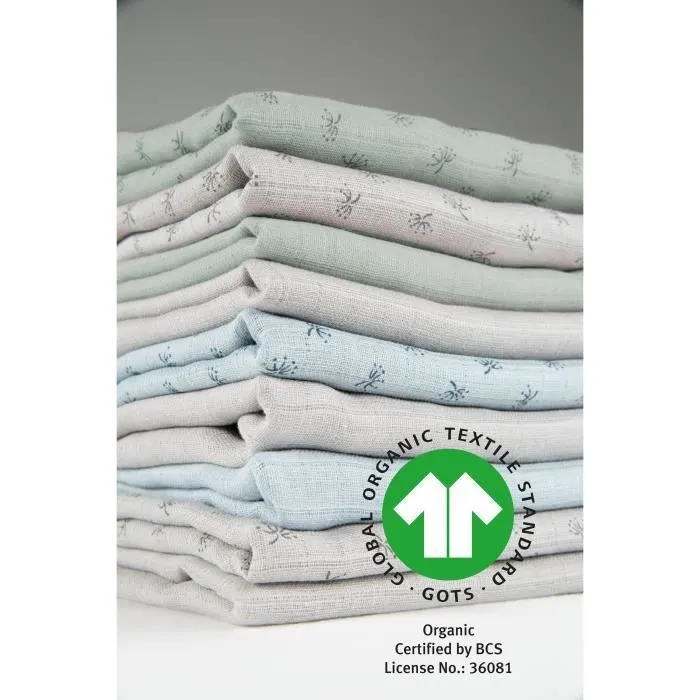 Lot de 3 Couches Lavables en Coton Bio - ROBA - Lil Planet - Mixte - Vert-2