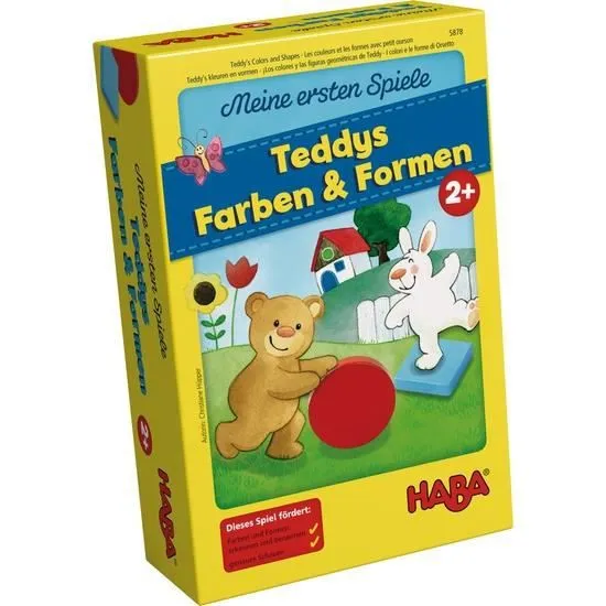 Jeu de plateau d'apprentissage - HABA - 5878 Mes premiers jeux Teddys - Multicolore - 2 ans et plus - Coopératif-0