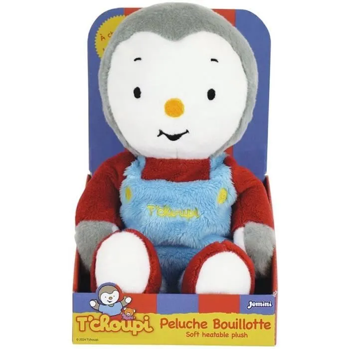 T'choupi Peluche Bouillotte +/- 21 cm avec Micro Perles d'Argile - JEMINI - Apaise les maux de ventre et réchauffe.-0