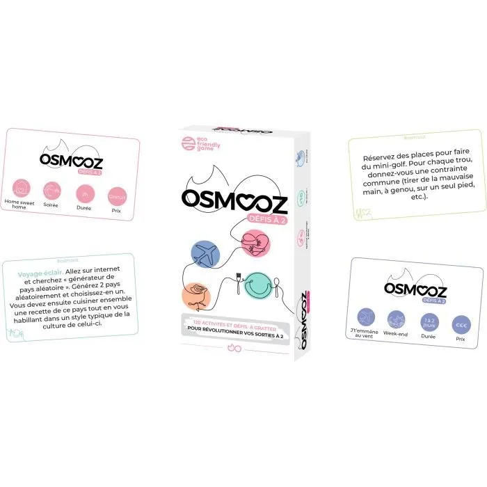 Jeu Couple - Osmooz Défis à 2 - Jeux de société - Jeu de Carte – Cadeau Femme – Cadeau Homme - Cadeau Couple Original-2