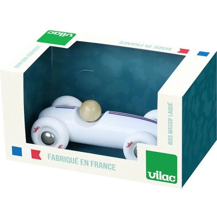 Vilac - Voiture Grand Prix vintage PM blanche-3