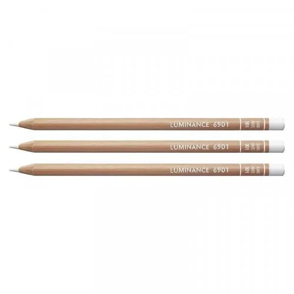 3 crayons de couleur - Blanc - Carand'Ache - Luminance 6901-0