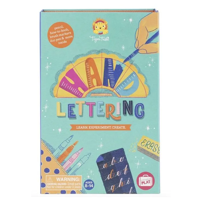 Coffret Hand lettering - Tiger Tribe - TT6-0291 - Noir - Livret d'apprentissage - Stylos inclus-0