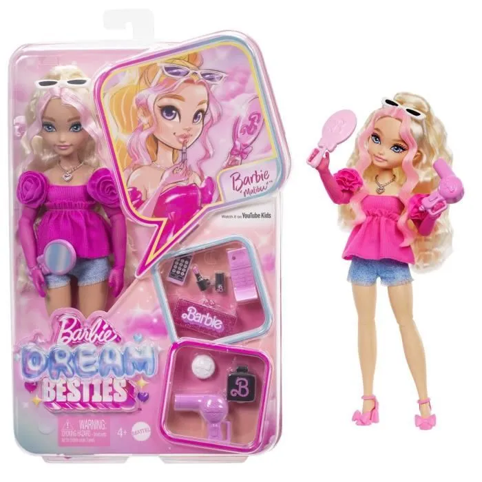 BARBIE équipe de Rêve « Malibu »-Poupée et 8 accessoires - Barbie - HYC21-0