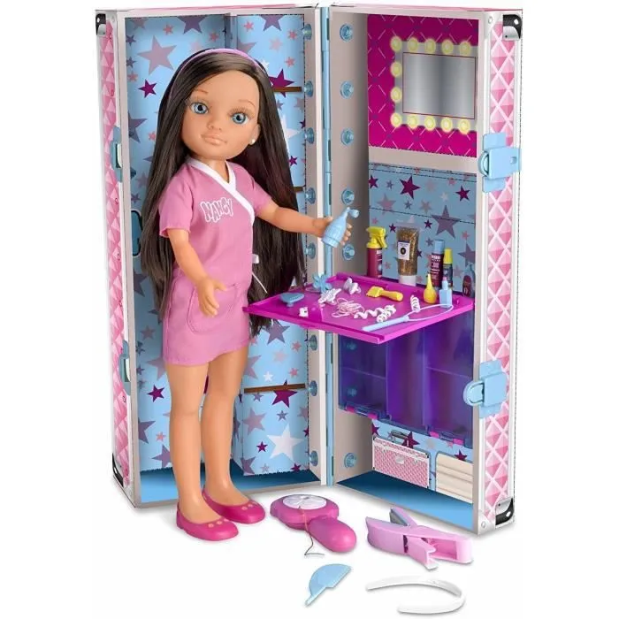 Mallette de coiffure - Famosa - 700014265 - Rose - Poupée avec accessoires - Pour enfants de 3 à 10 ans-0