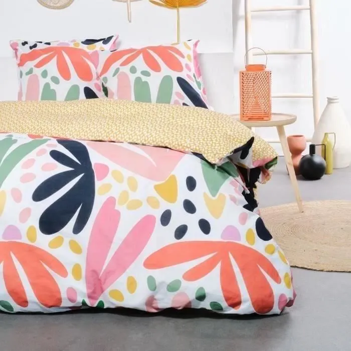 Parure de lit - TODAY Sunshine - 240x220 cm - 2 personnes - coton imprimé graphique-0