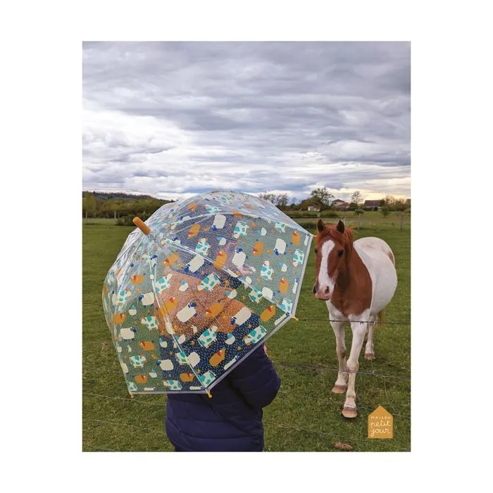 Parapluie transparent La ferme-1
